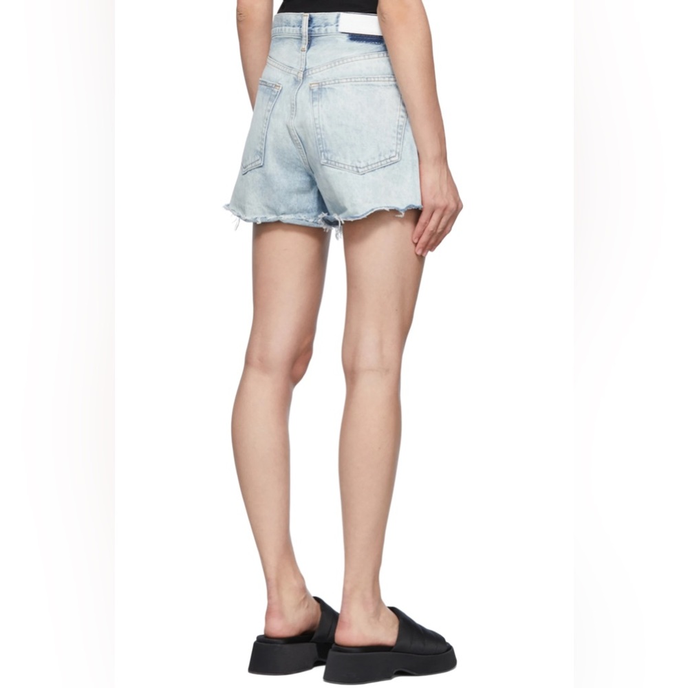 RE/DONE Blue 90's Low Slung Denim Shorts - Picture 2 of 4
